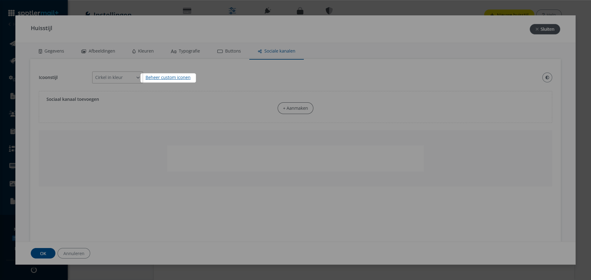 Beheer custom iconen