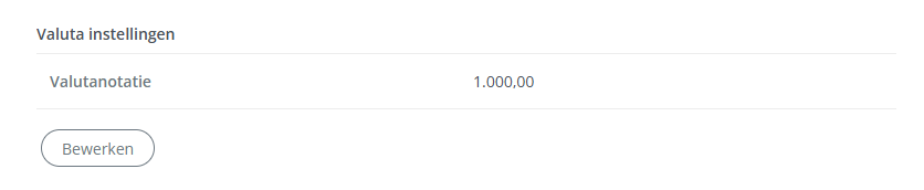 Valuta instellingen in Spotler Mail+