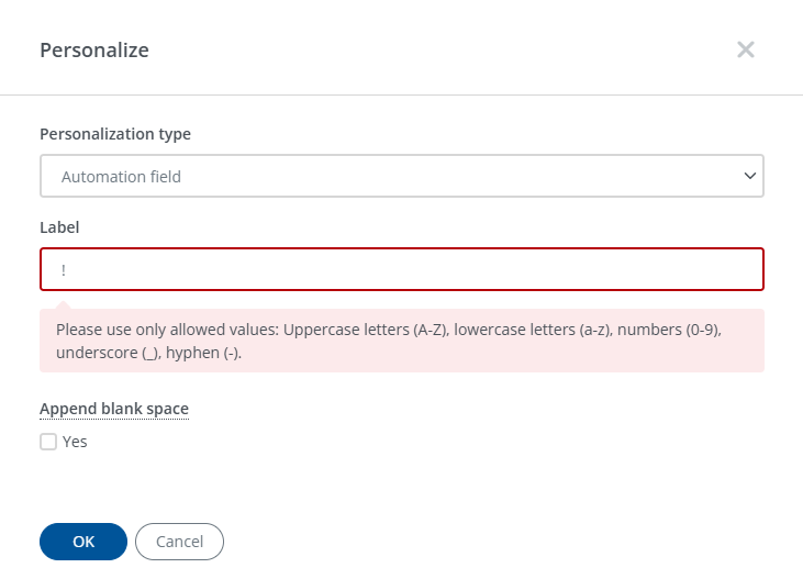 Personalize automation fields Spotler Mail+